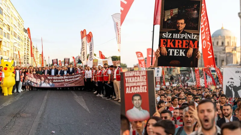 CHP Gençlik Kolları'ndan Saraçhane'de "Gençlik Korteji"
