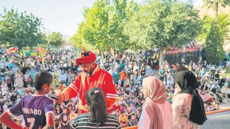 Çocukların yüzü festivalde güldü