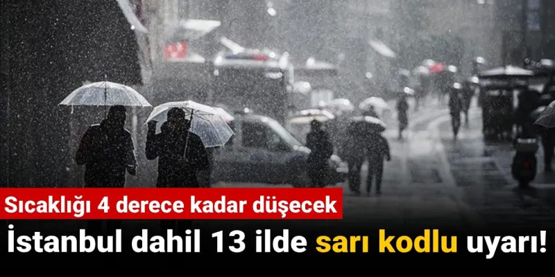 İstanbul Alarmda! 13 İlde Sarı Kod: Hava Şok Edecek!