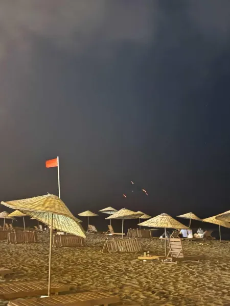 İsrail'e fırlatılan füzeler Hatay'dan da görüldü