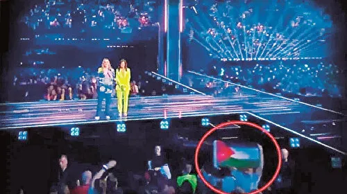 Eurovision'da İsrail'e Gazze Tepkisi! Bayraklar Sallandı